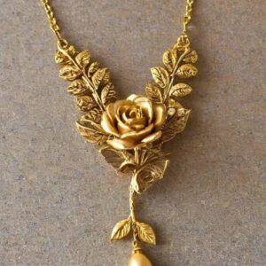 romantic botanical drop pendant